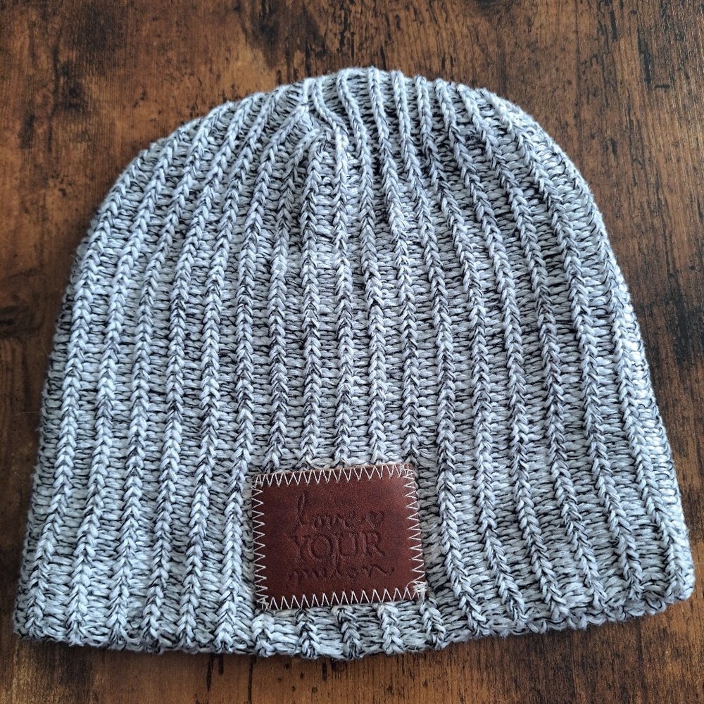 Love Your Melon Gray Knit Beanie